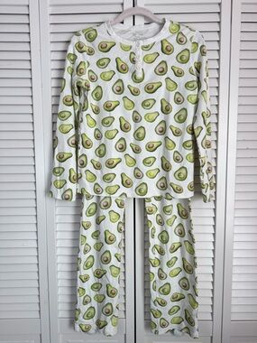 Hart + Land Pima Cotton Avocados Long Sleeve Pajama Set Unisex Cozy Size XS